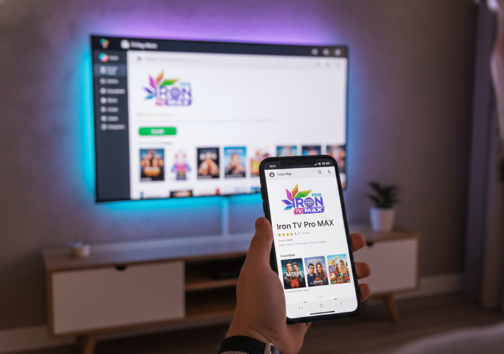 Comment installer Iron TV Pro sur Android : aperçu de l'application sur smartphone et TV box
