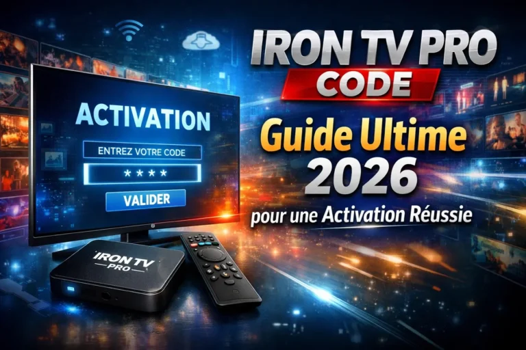 alt="Iron TV Pro Code activation guide 2026 étape par étape interface activation IPTV"