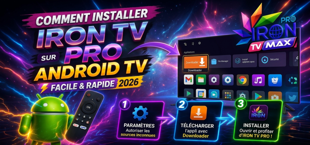 comment installer iron tv pro sur android tv étape par étape guide 2026 facile rapide