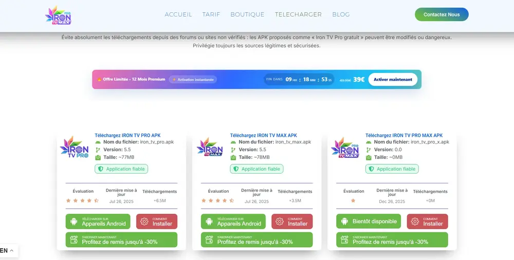 Installer l'application IPTV conseillee