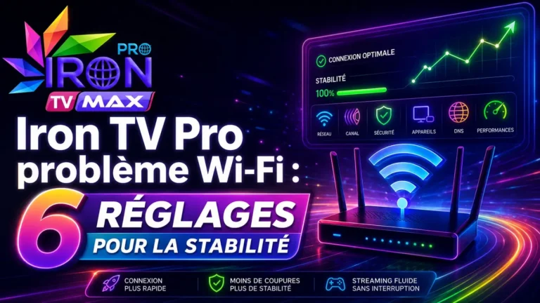 Iron TV Pro problème Wi-Fi avec 6 réglages pour améliorer la stabilité de la connexion